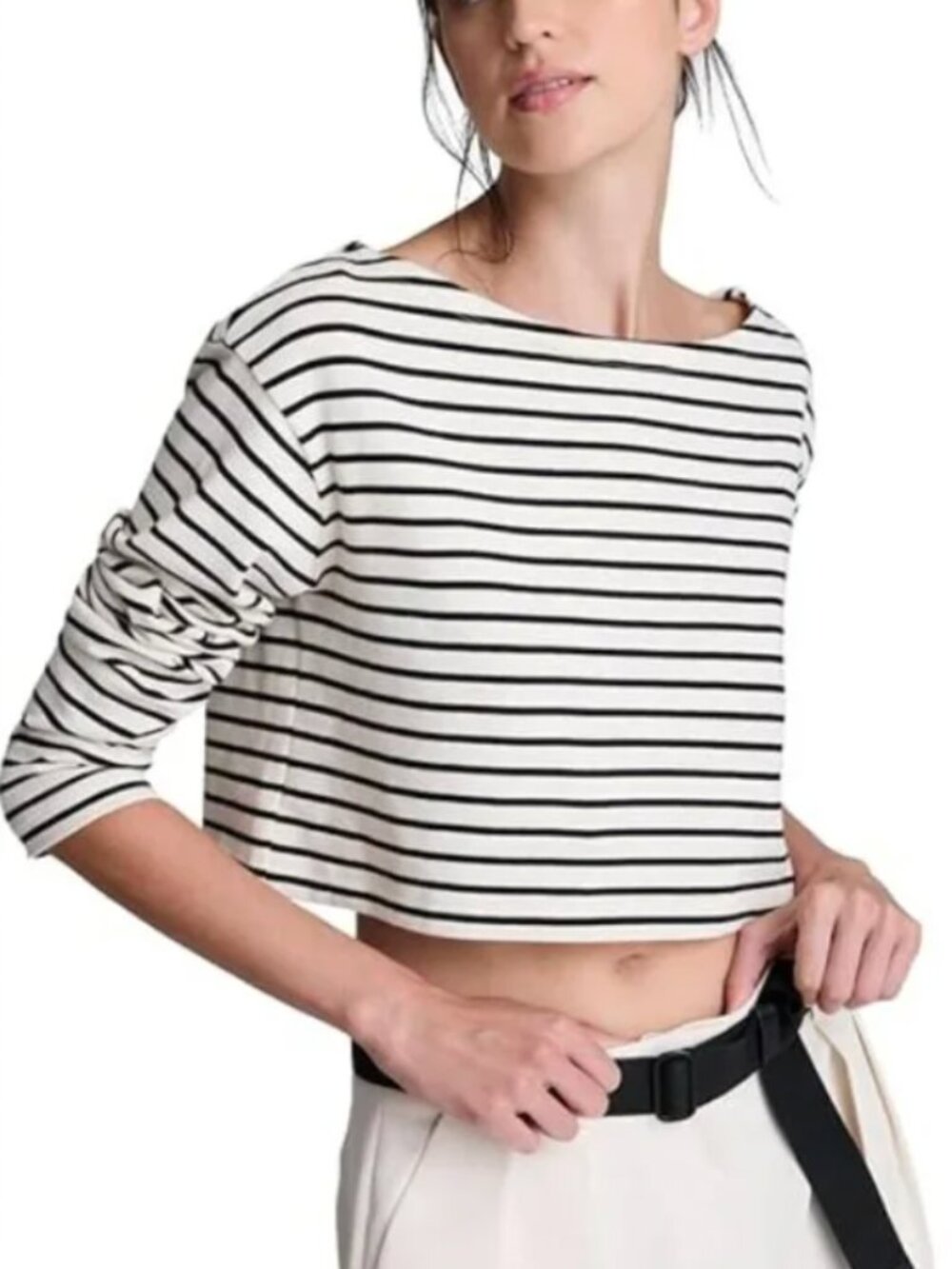 Citizens for Humanity Mira Crop Cruiser Striped Tee Small